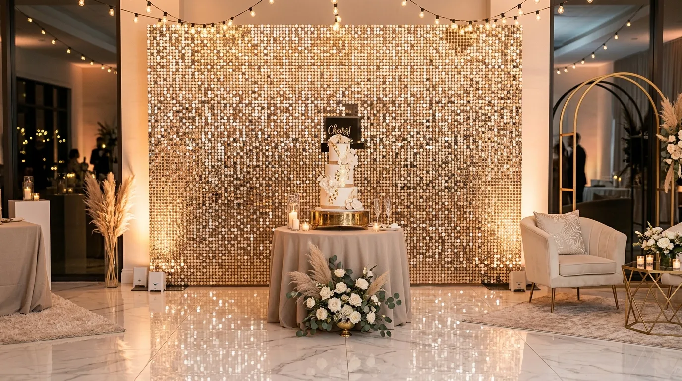 Champagne Sequin Wall