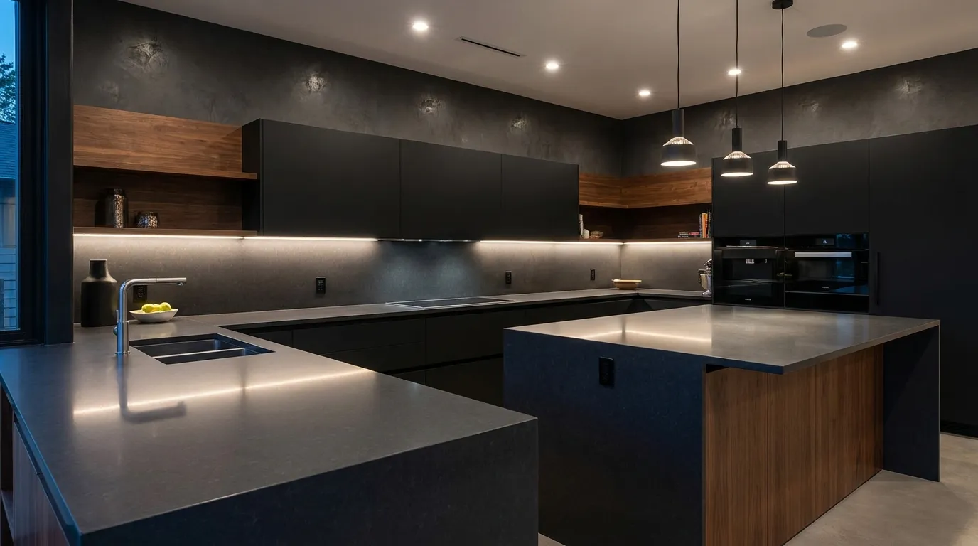 Dark Quartz Surfaces