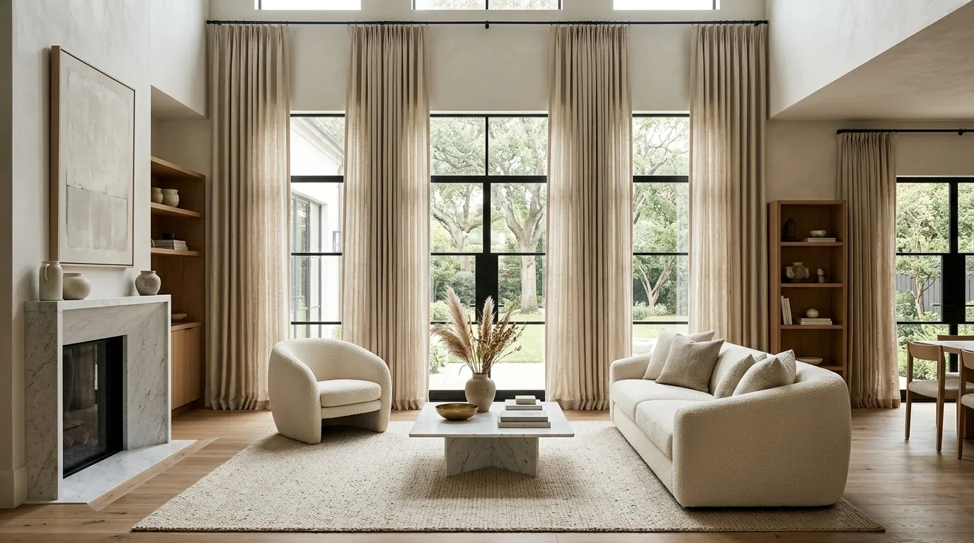 Textured Linen Drapes