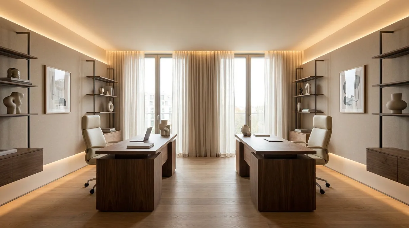 Double Desk Layout