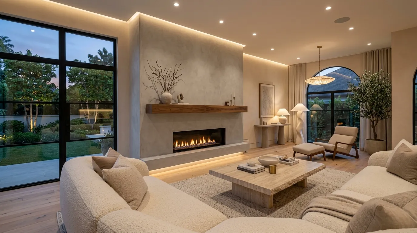 Minimalist Fireplace Wall