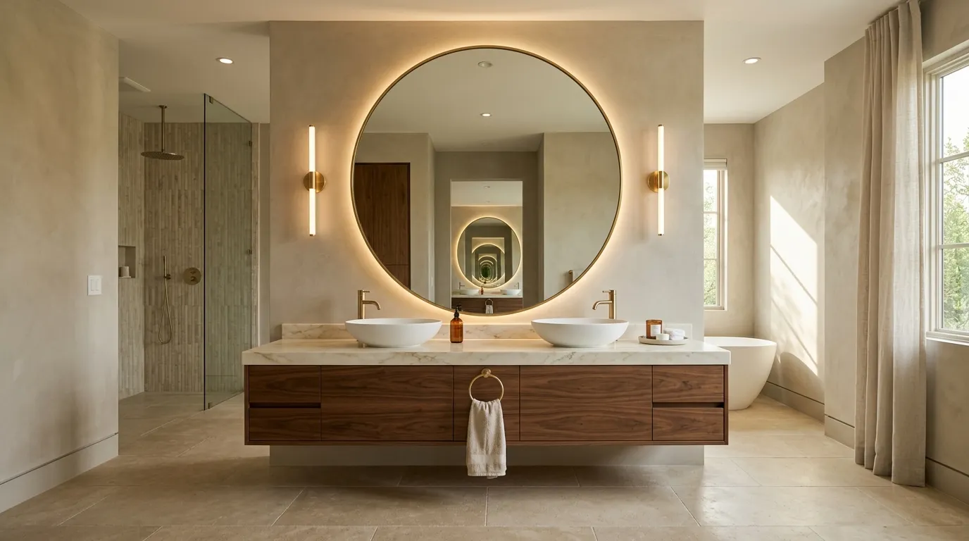 Oversized Round Mirror