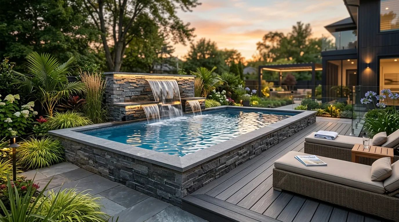 Stone Waterfall Feature