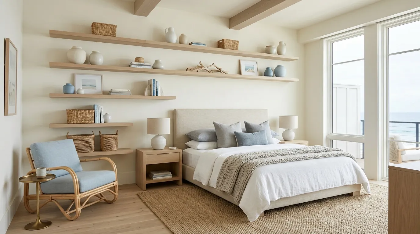Floating Wood Shelves