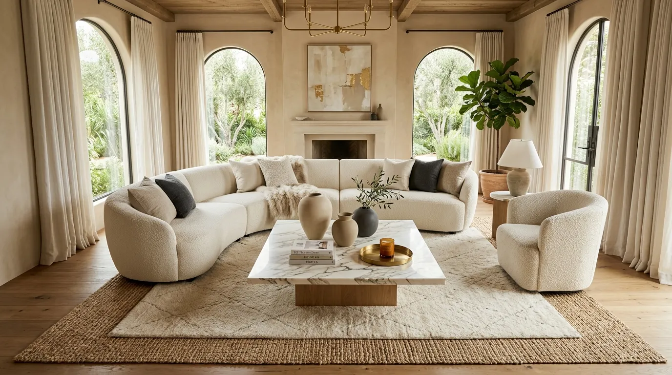 Layered Textured Rugs