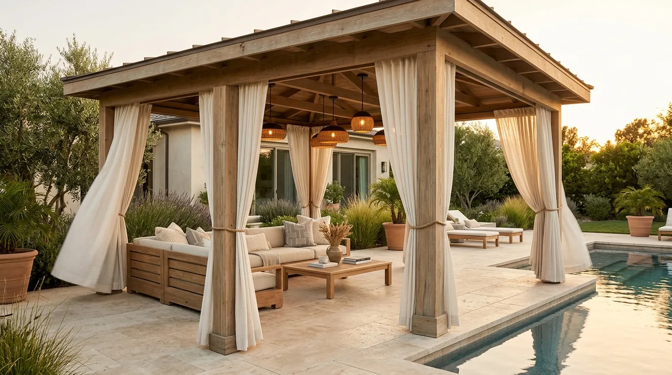 Outdoor Curtain Pavilion