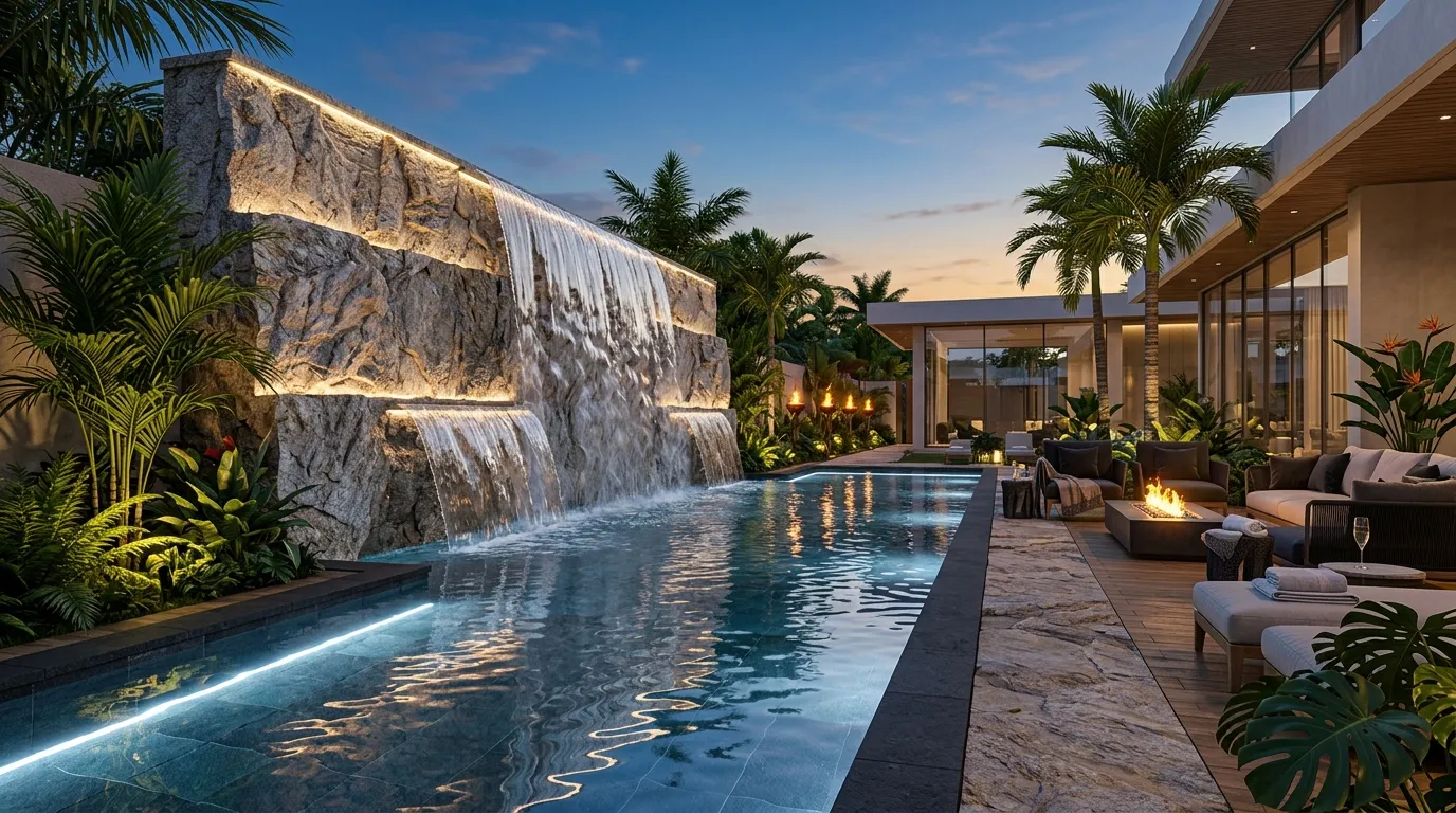 Waterfall Feature Wall