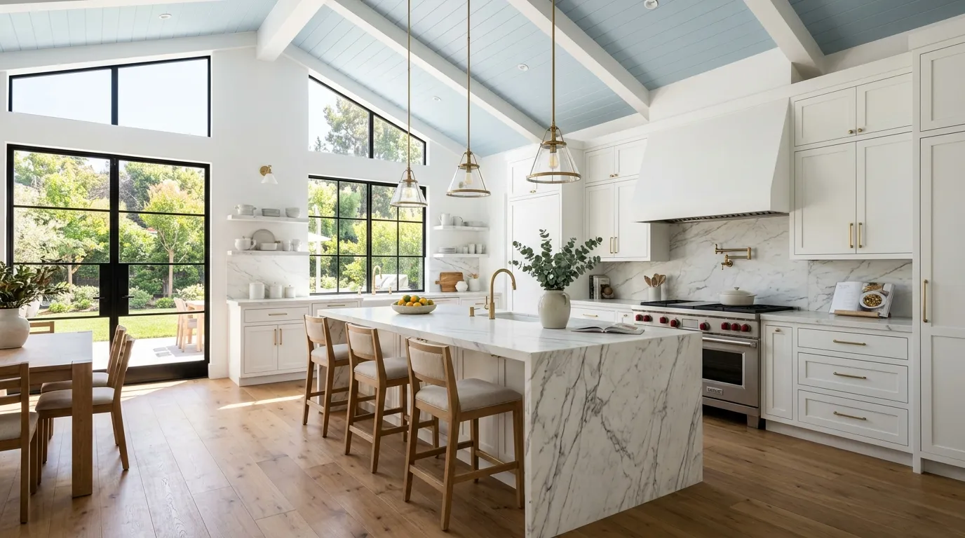 Blue Ceiling Accent