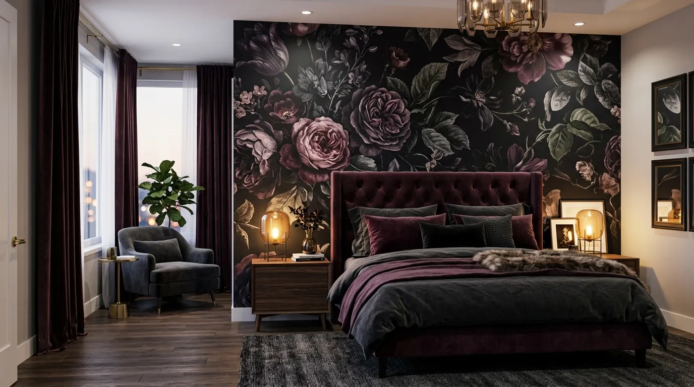 Dark Floral Wallpaper