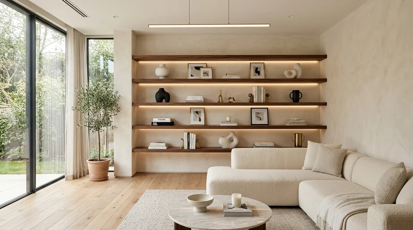 Floating Open Shelves