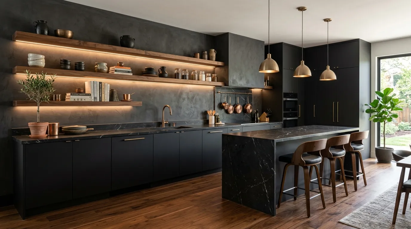Floating Open Shelves
