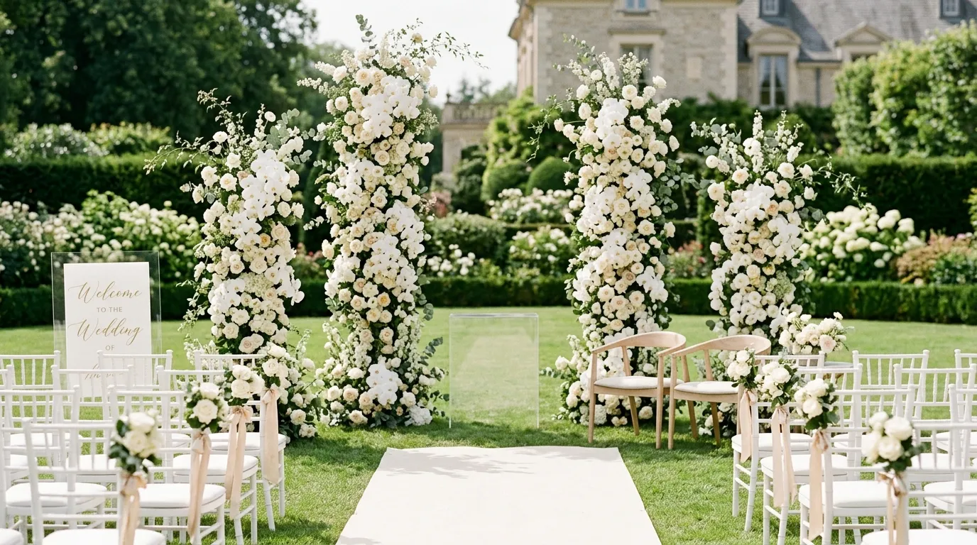 Sculptural Floral Columns