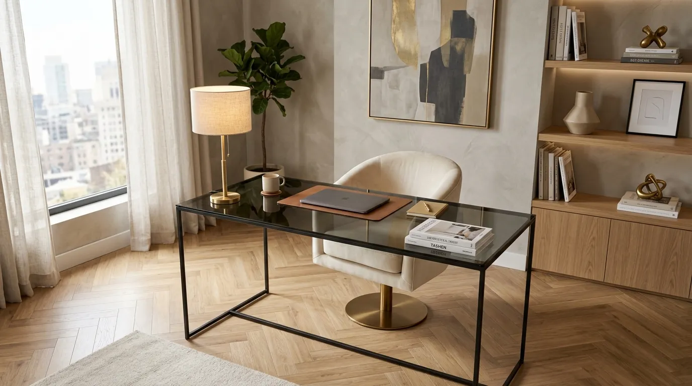 Smoked Glass Desk