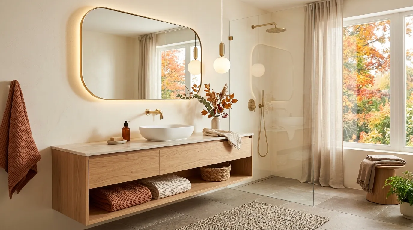 Curved Vanity Mirror