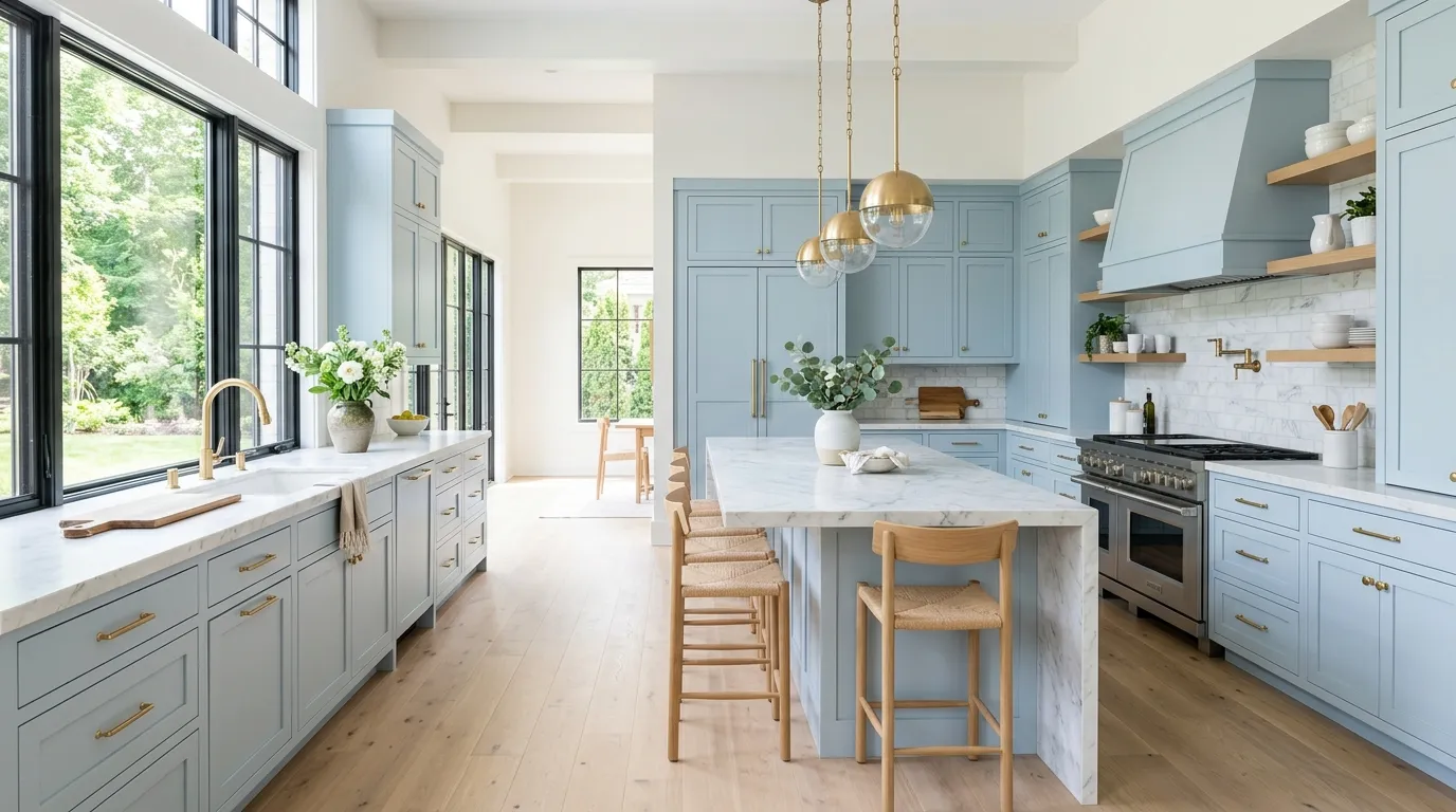 Glacier Blue Cabinets