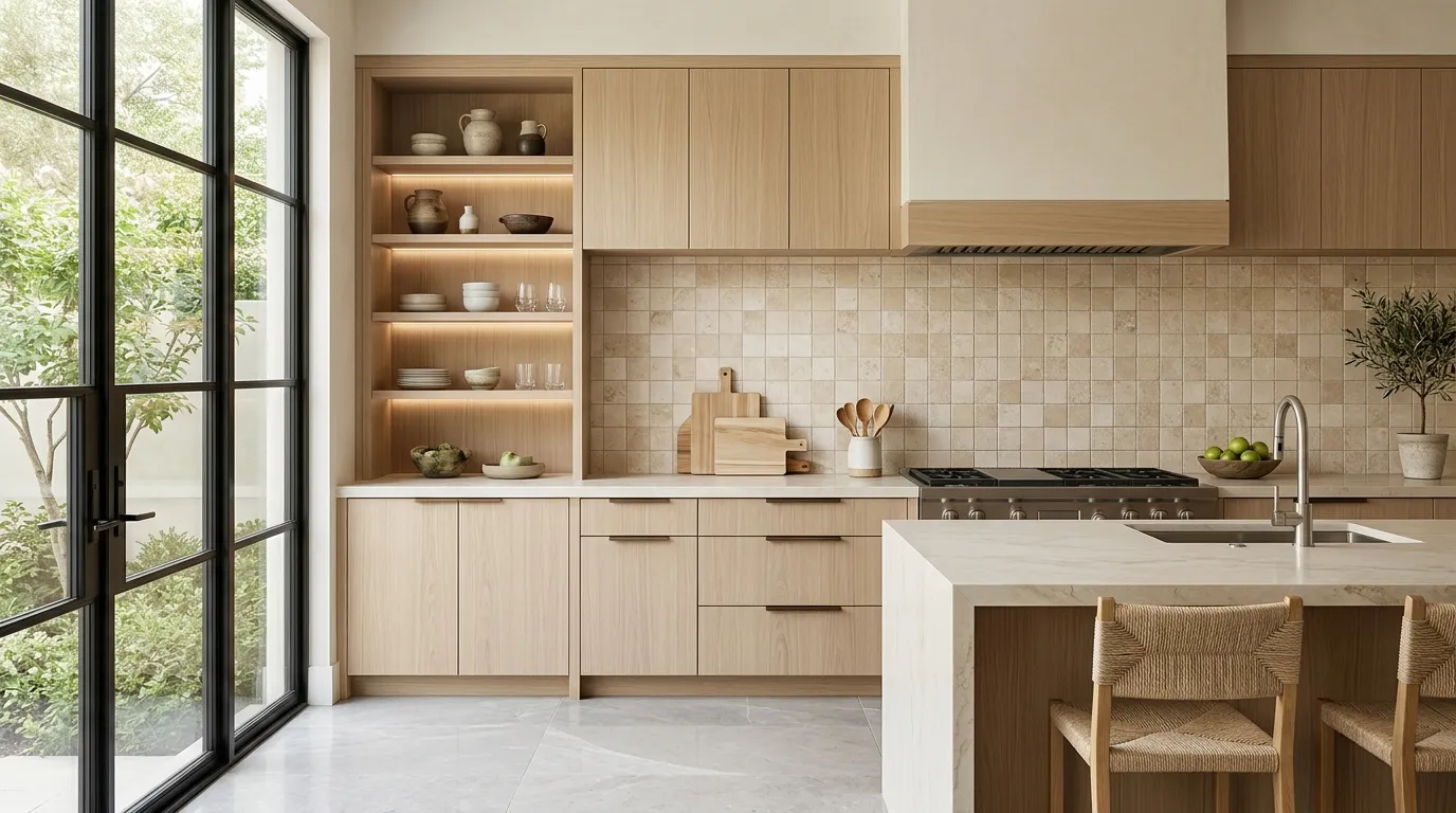 Travertine Grid Pattern