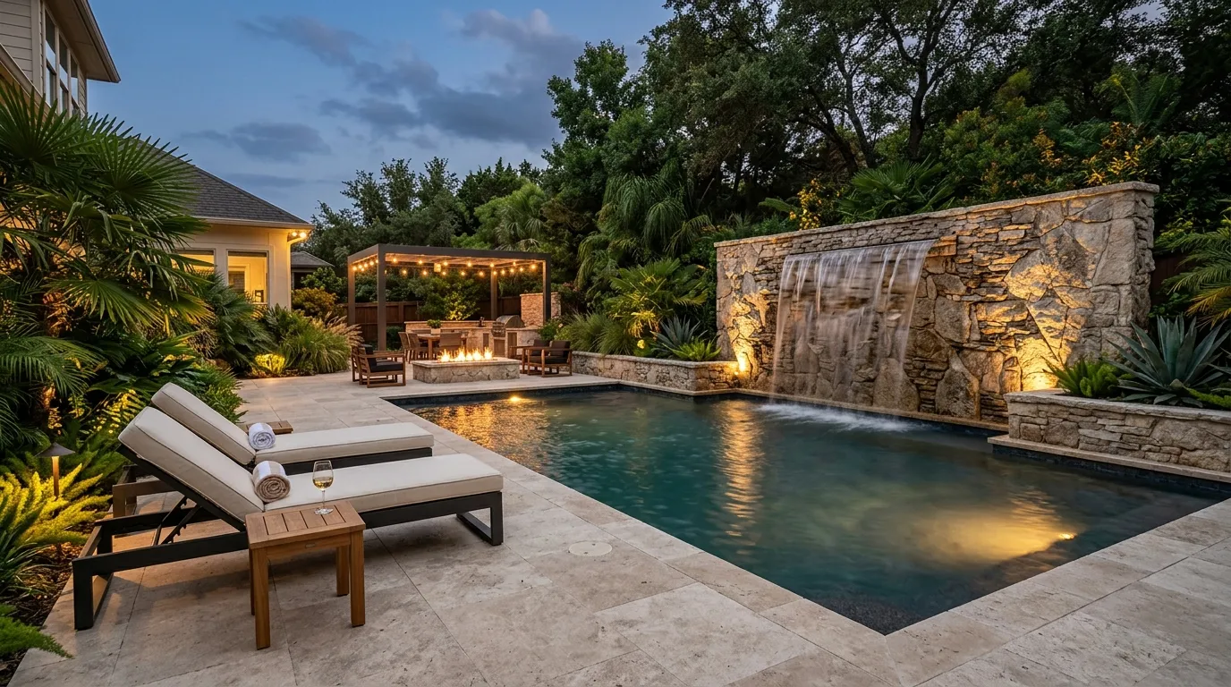 Waterfall Feature Wall