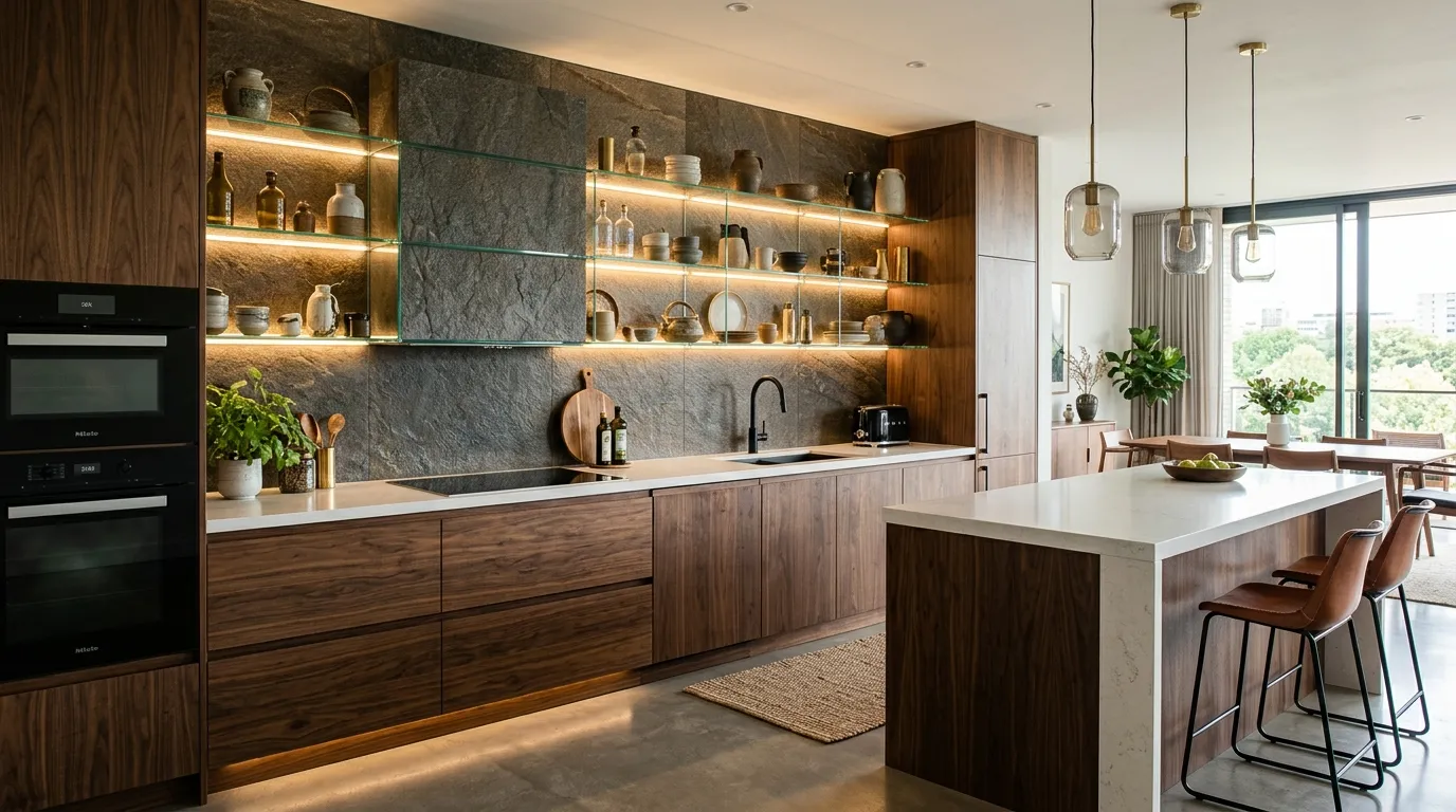 Illuminated Glass Shelving