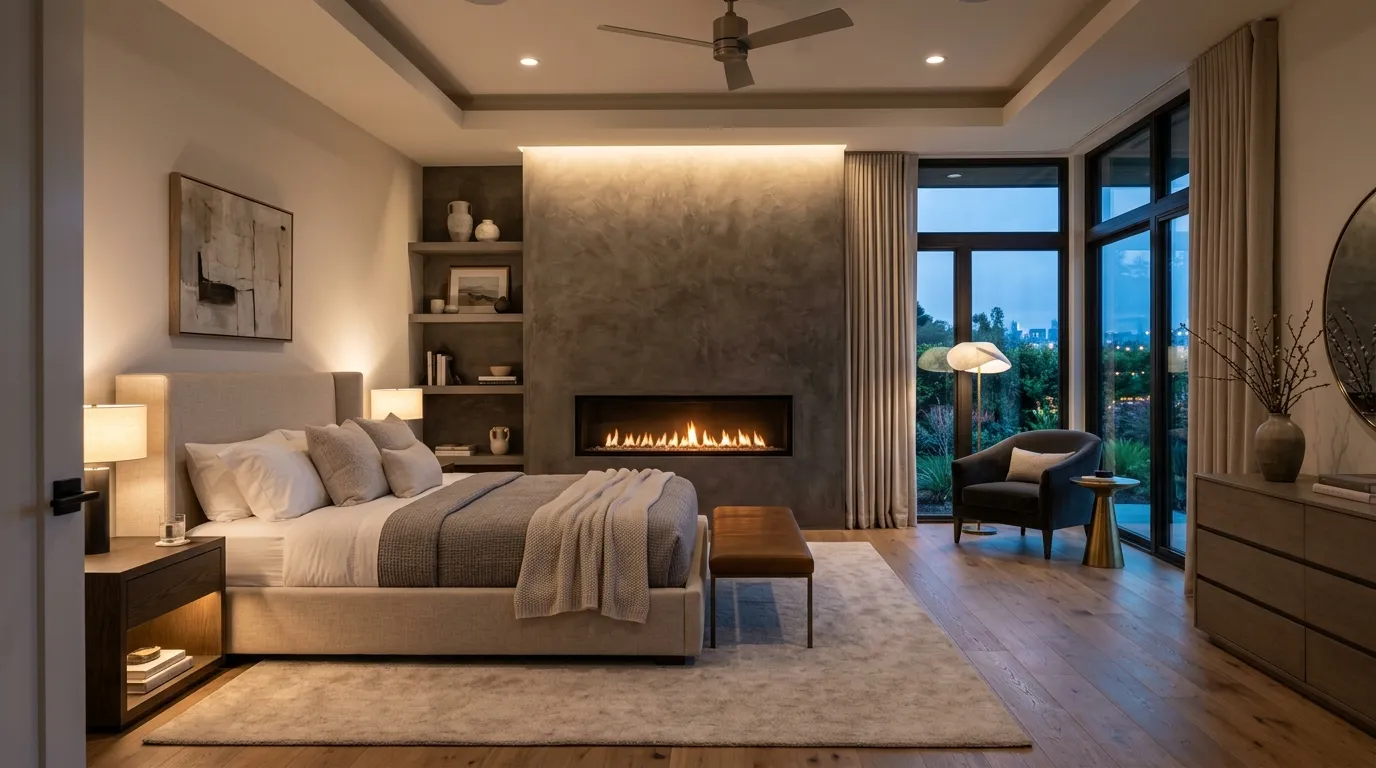 Minimalist Fireplace Wall