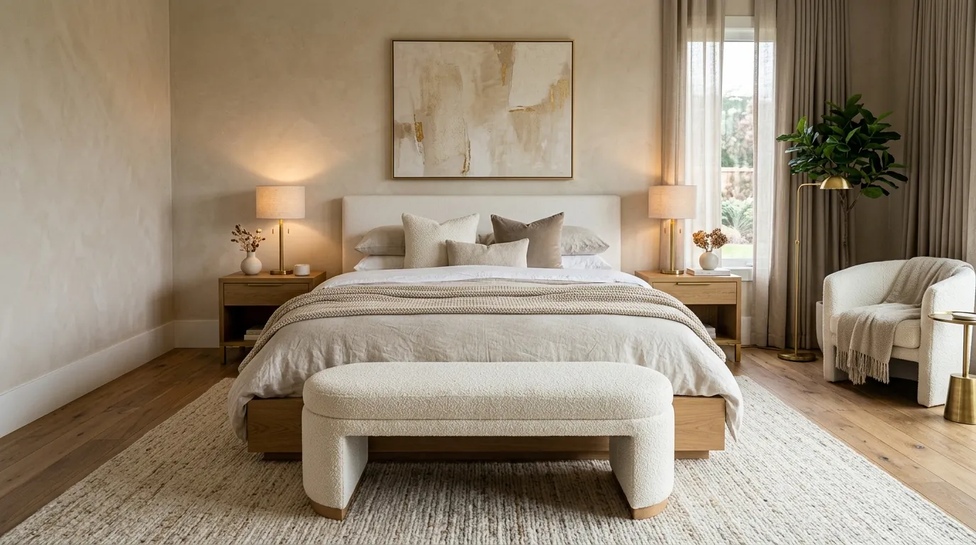 Sculptural Bedroom Bench