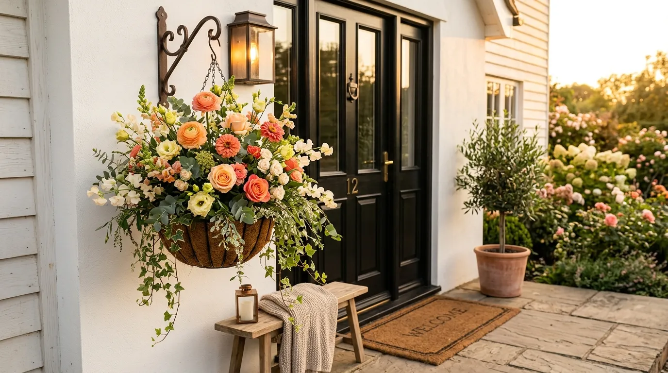 Sunset Floral Basket