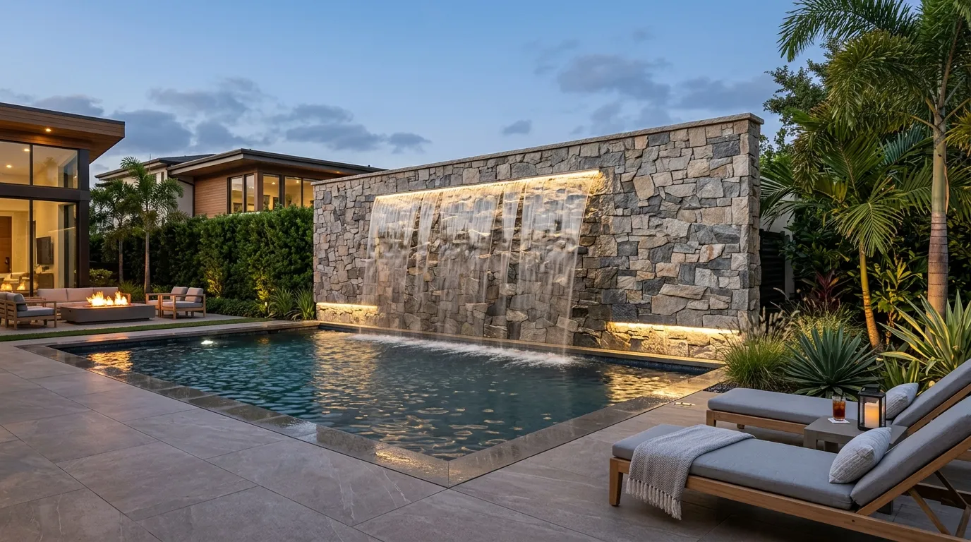 Waterfall Feature Wall