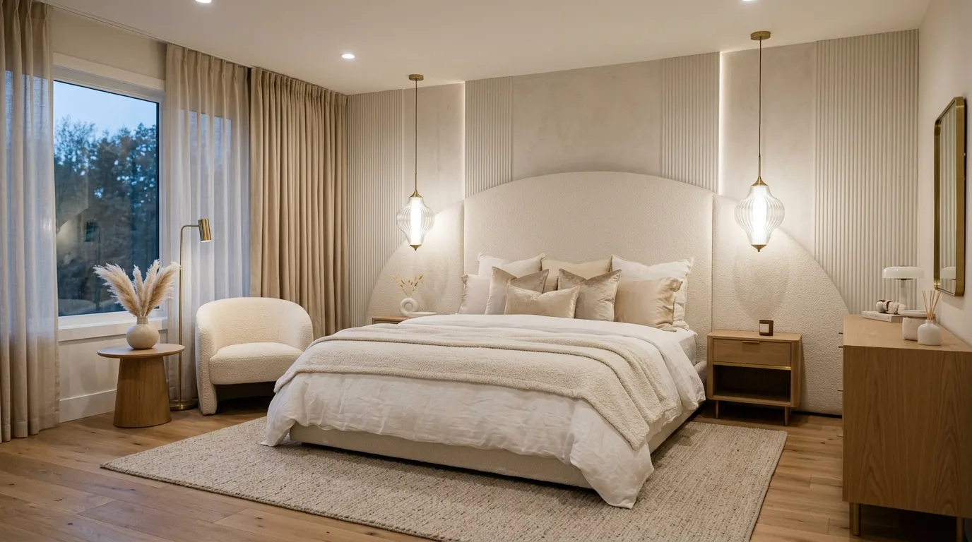 Curved Upholstered Headboard