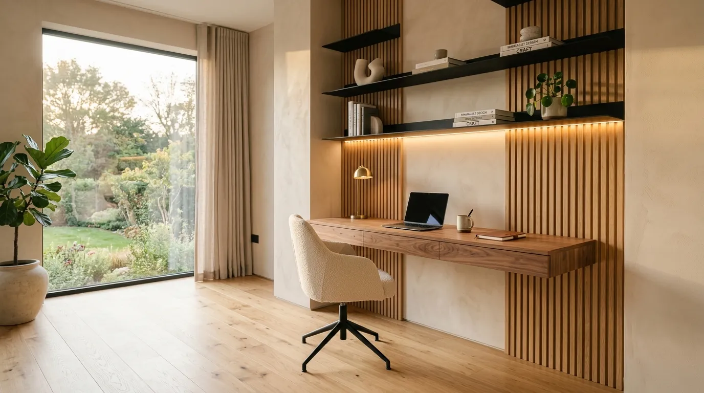 Floating Walnut Desk