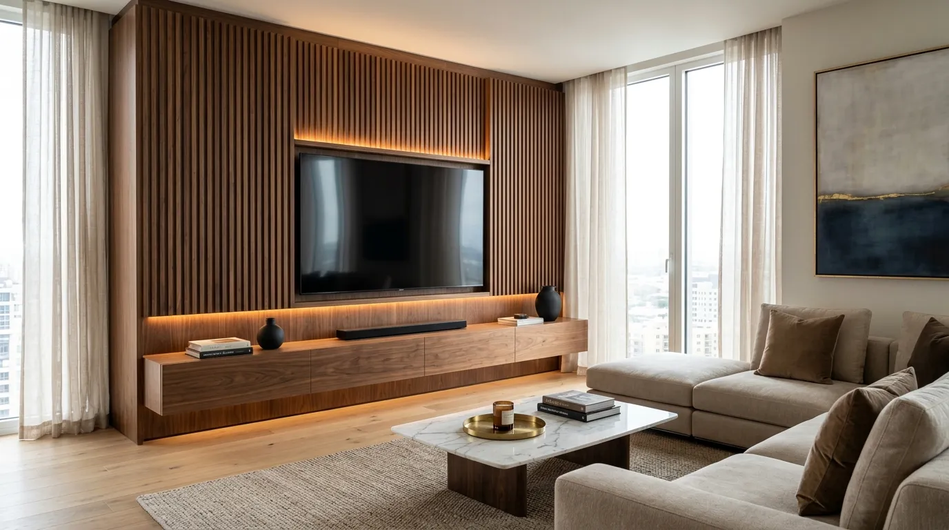 Fluted Media Wall