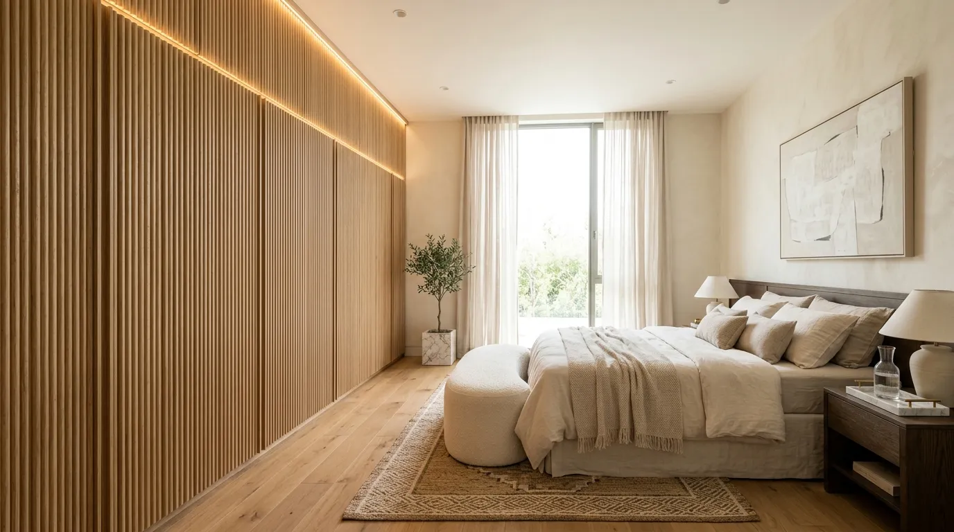 Fluted Wardrobe Wall