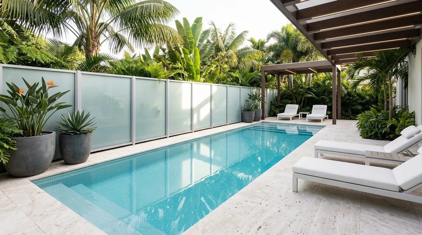 Glass Panel Garden Border