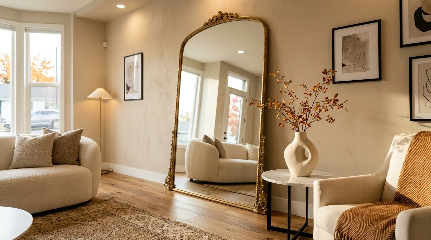 Oversized Gold Mirrors