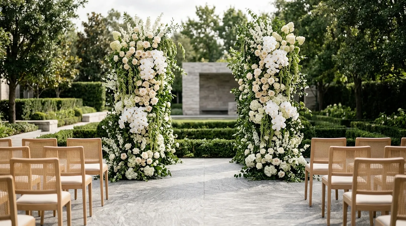 Sculptural Floral Columns