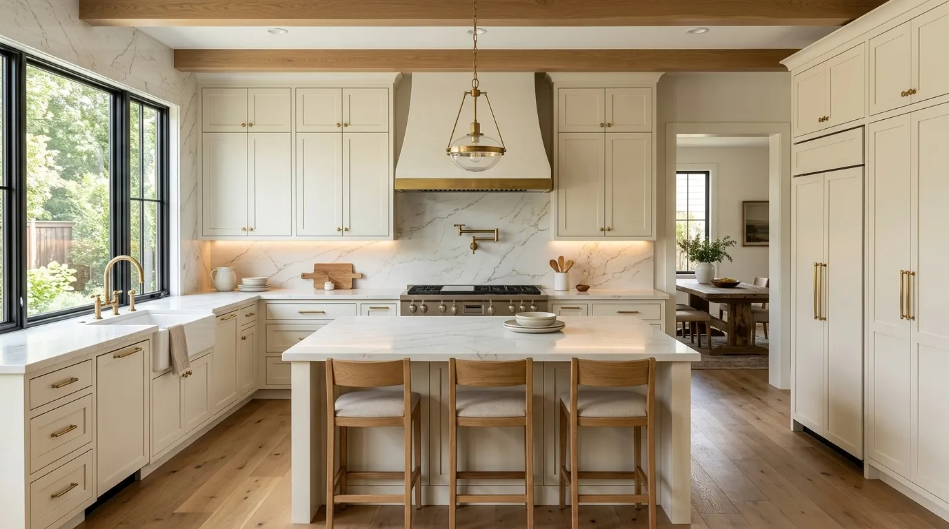 Stone Slab Backsplash