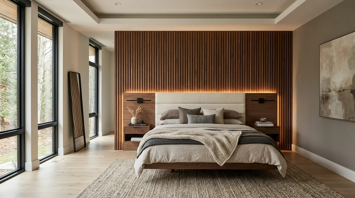 Walnut Statement Wall