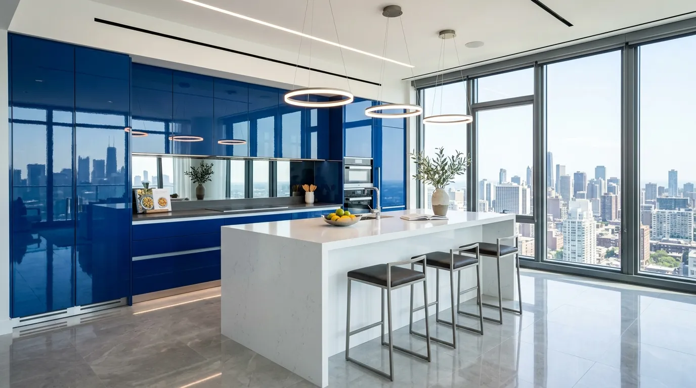Blue Lacquer Finish