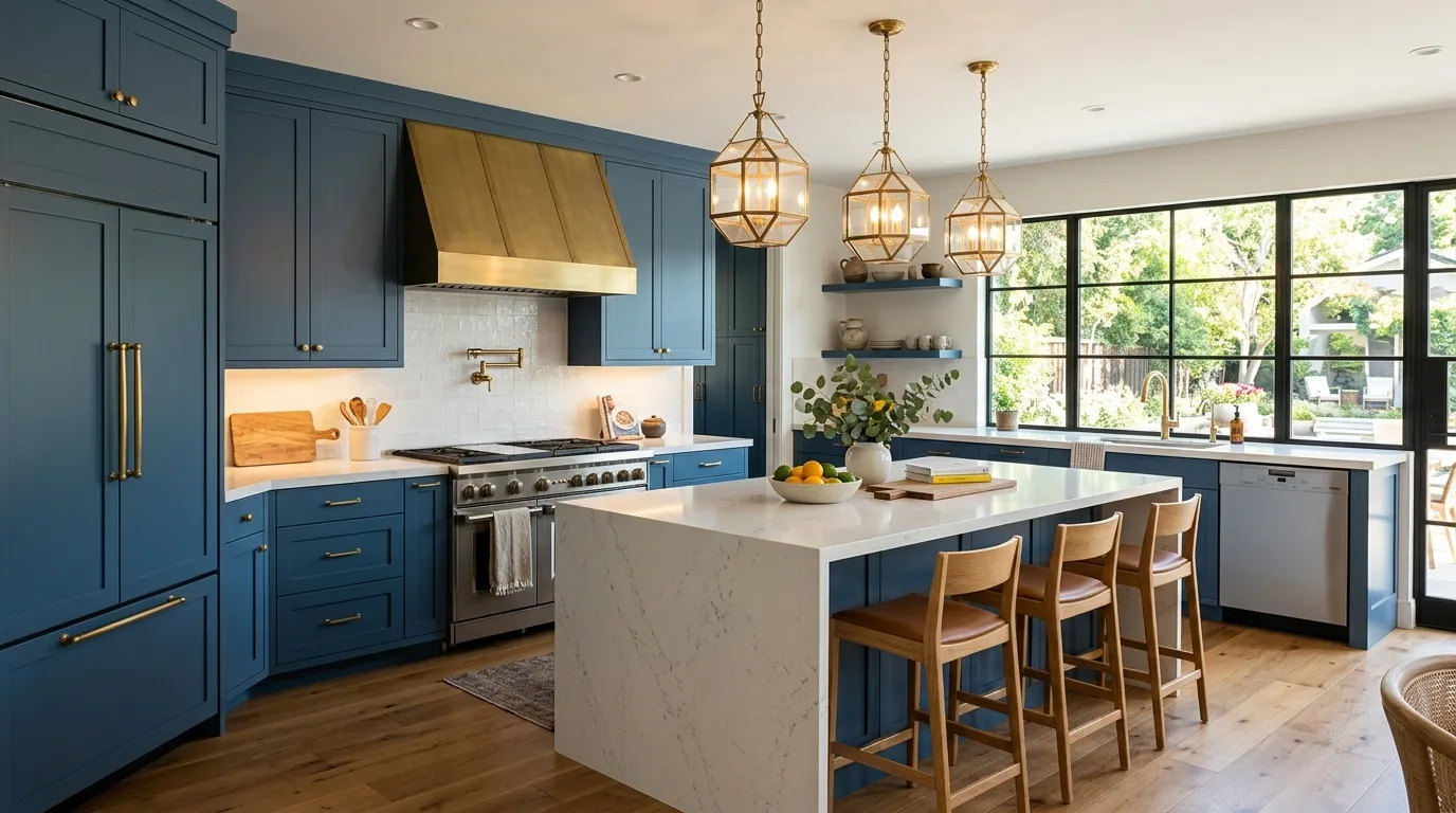Blue Brass Contrast