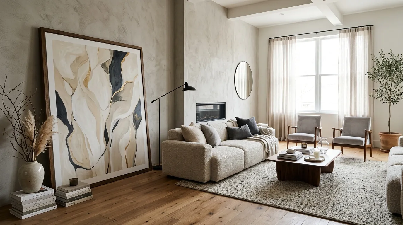 Floor Leaning Artwork