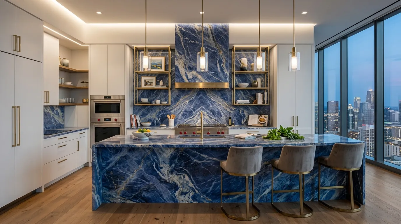 Blue Marble Wall