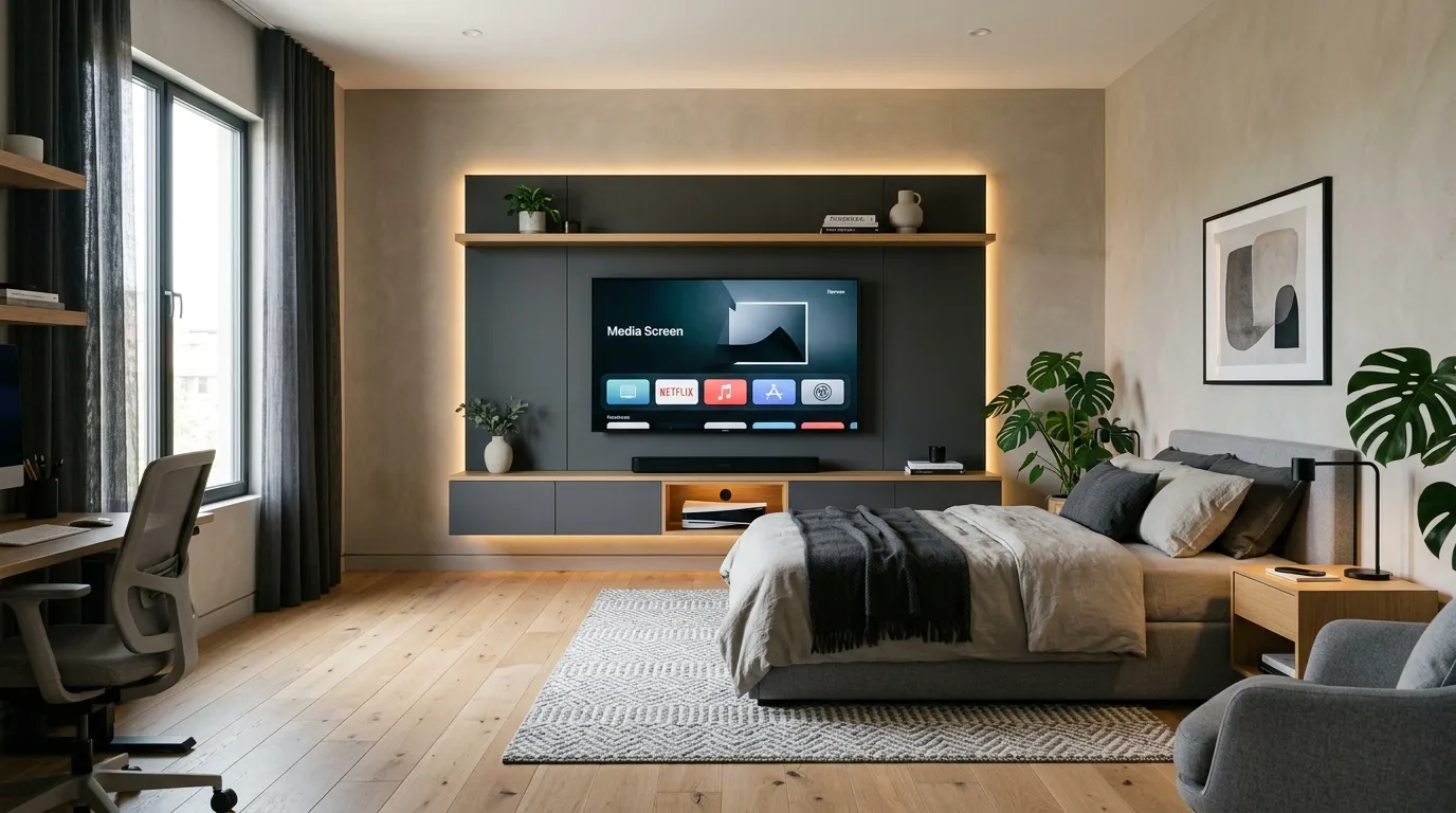 Minimalist Media Wall