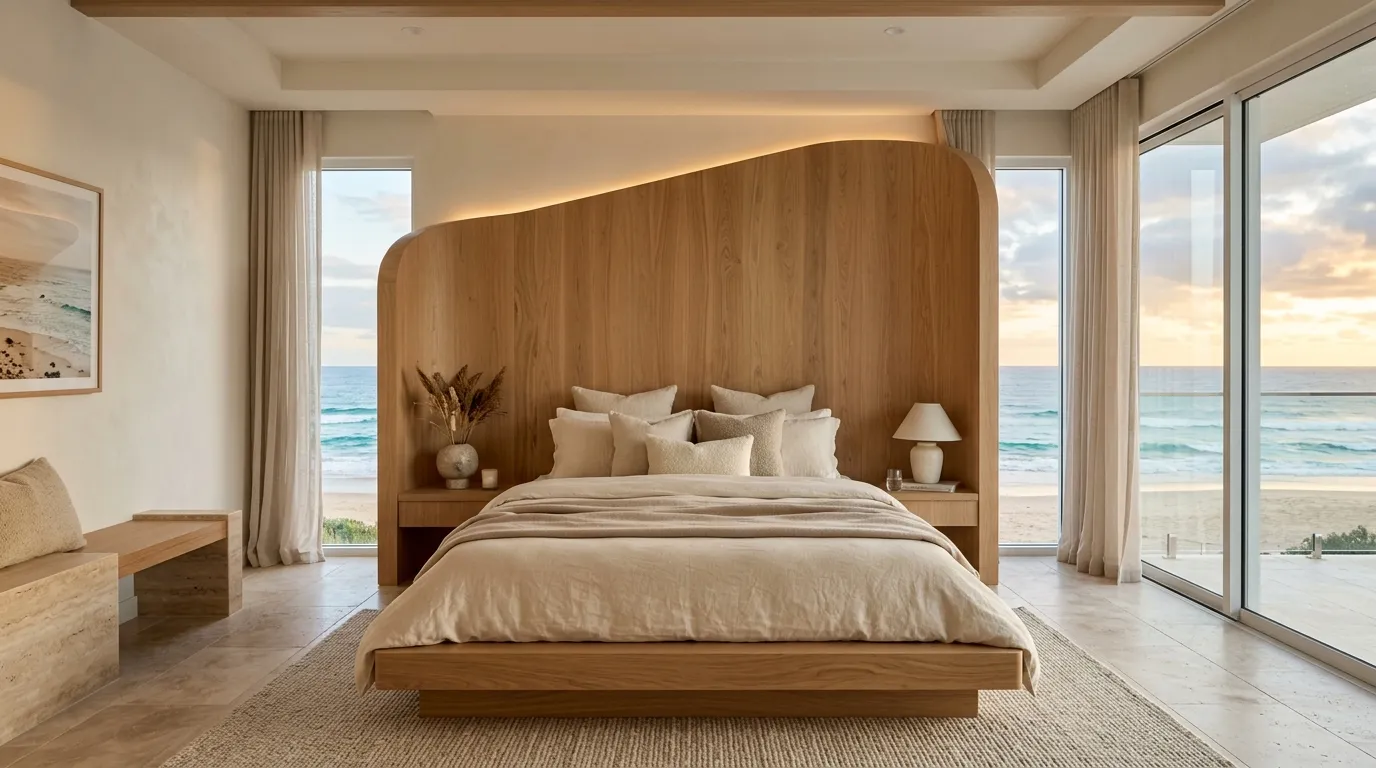 Curved Wood Paneling