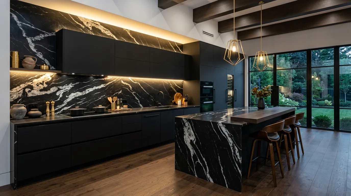 Black Marble Backsplash