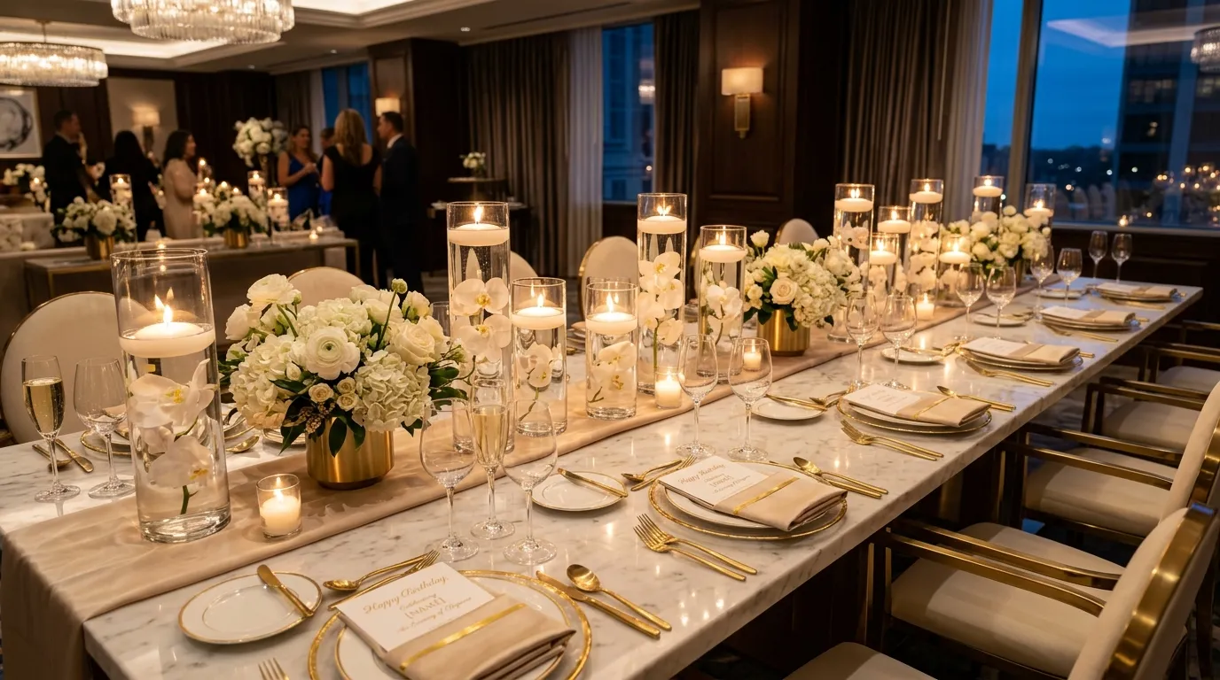 Floating Candle Tablescape