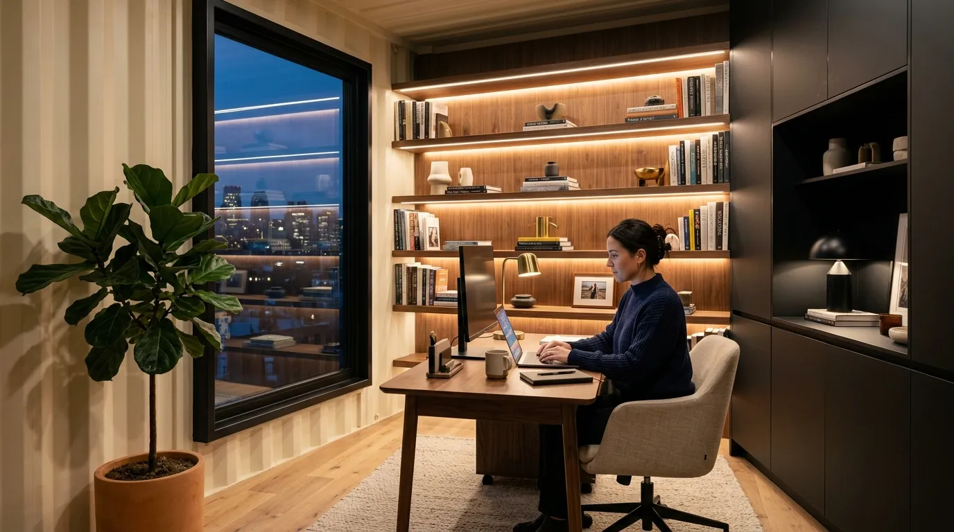 Hidden LED Shelving