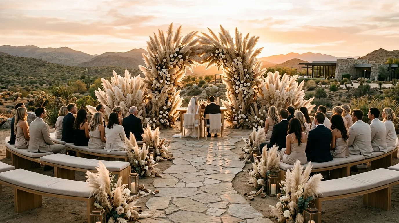 Sunset Pampas Backdrop