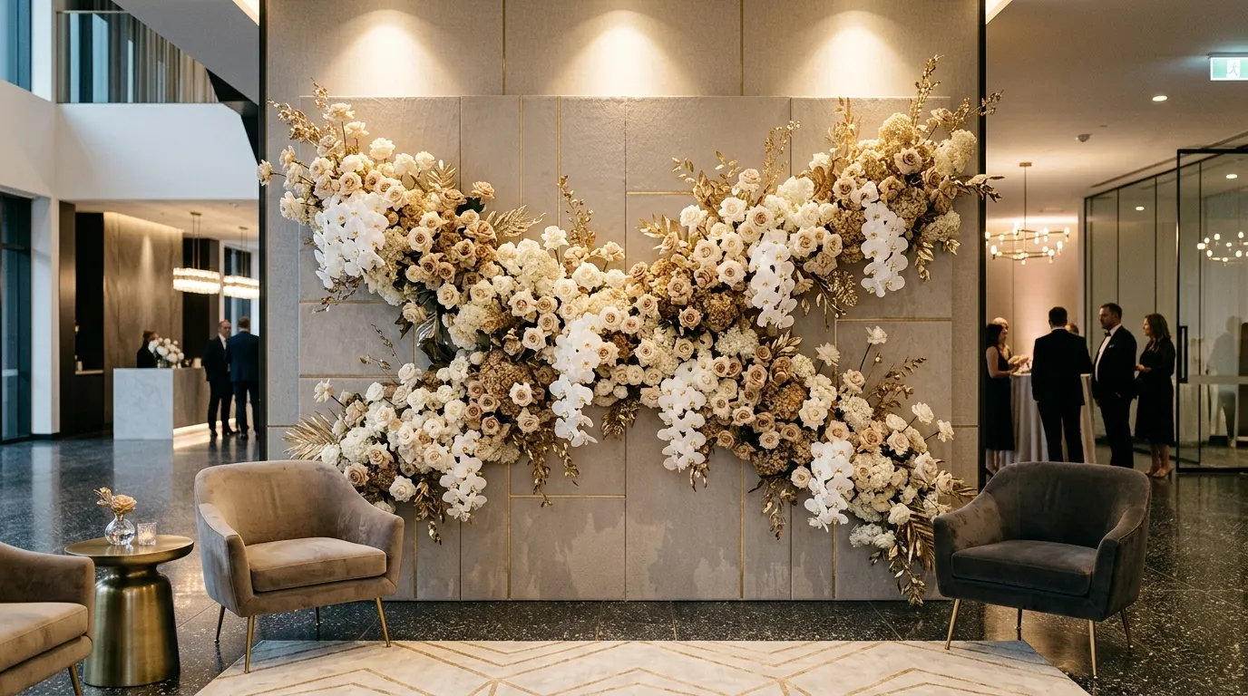 Champagne Floral Wall