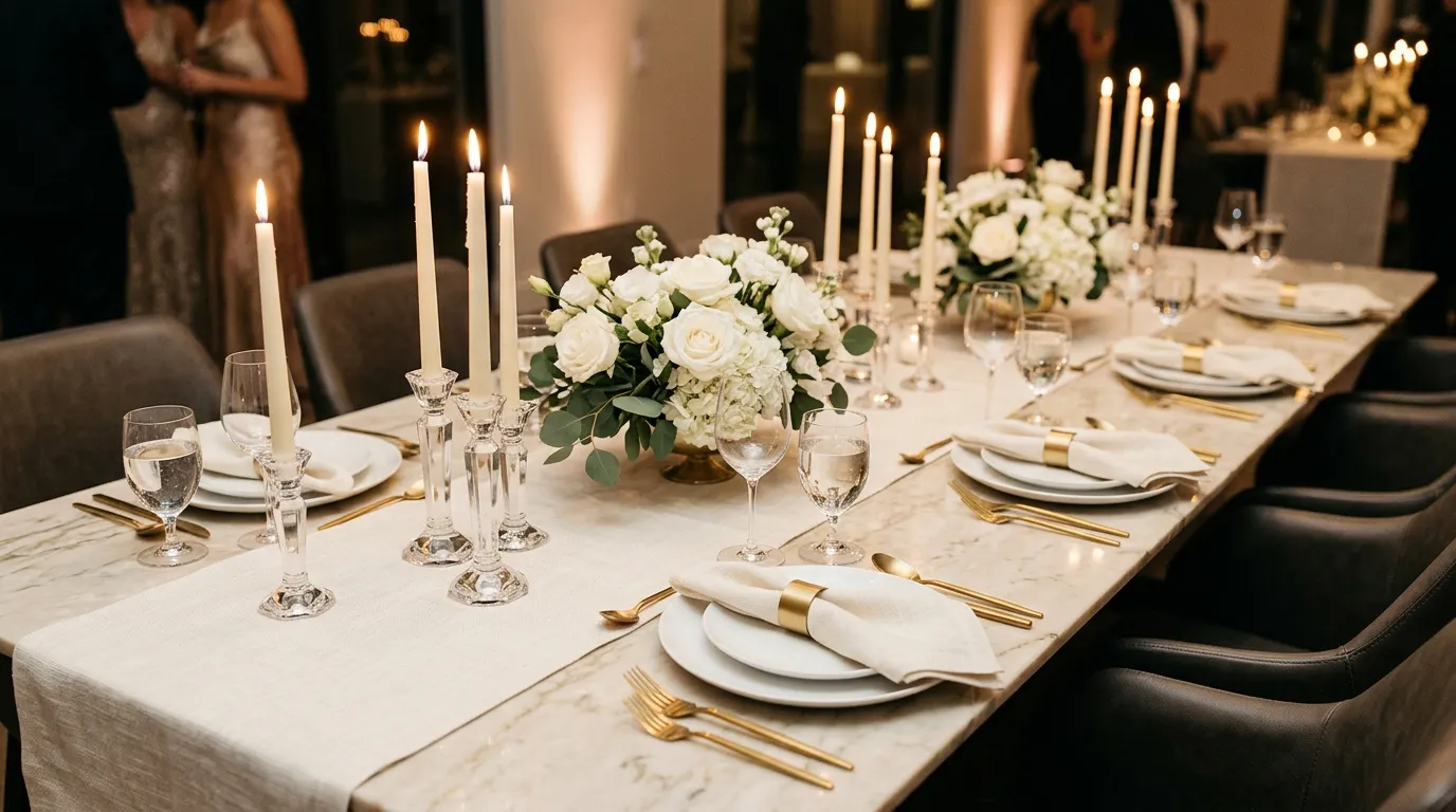 Crystal Candle Tablescape
