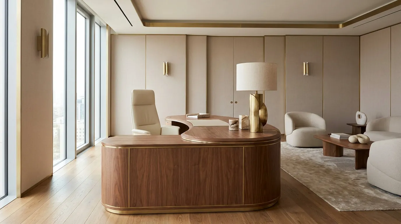 Curved Executive Desk