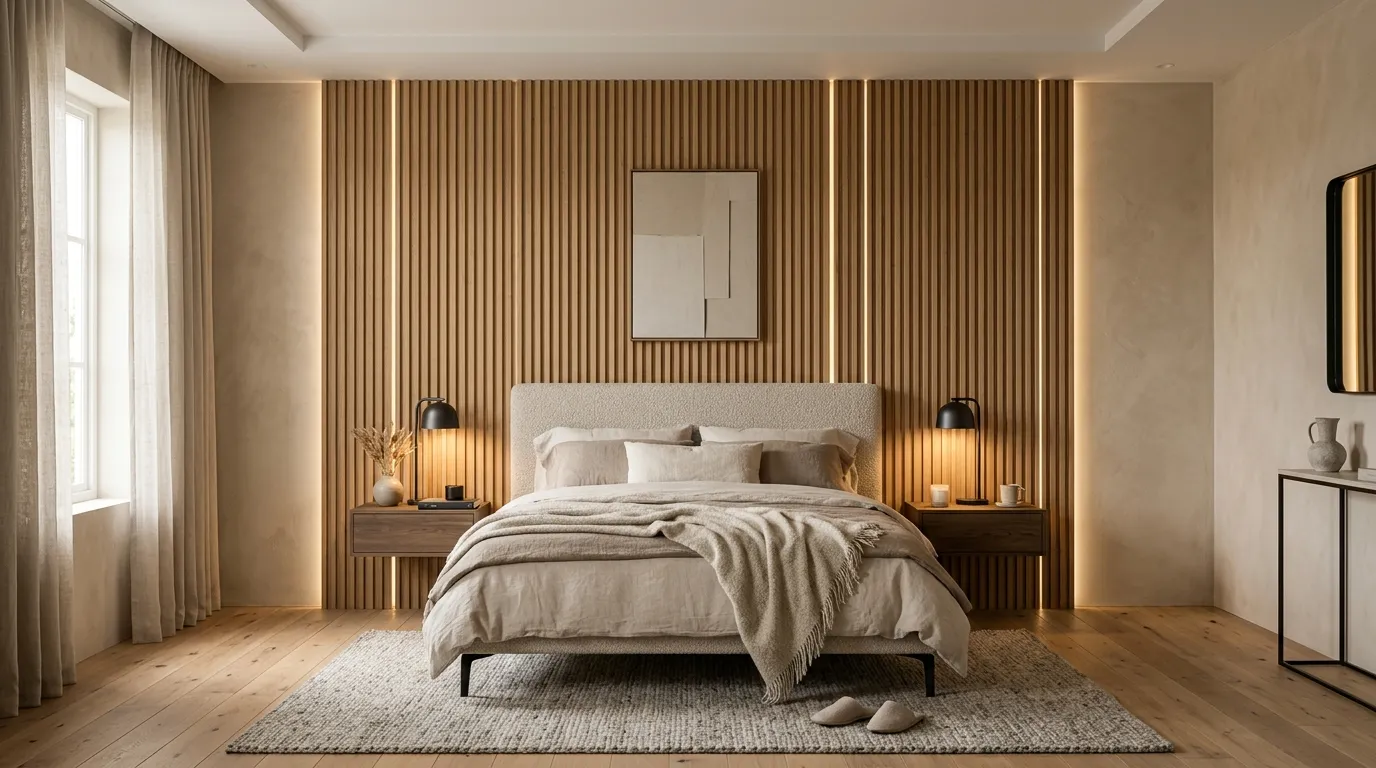 Fluted Wood Wall