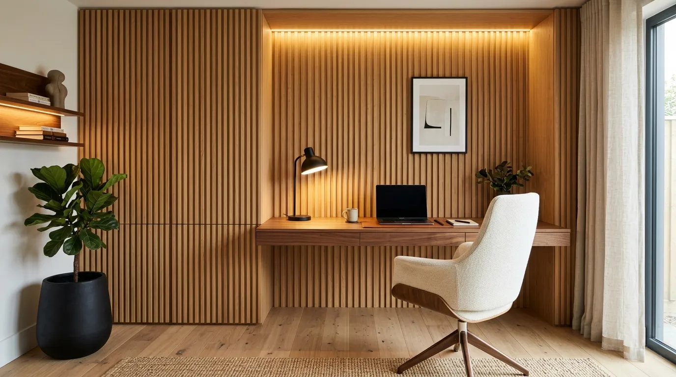 Fluted Wood Wall